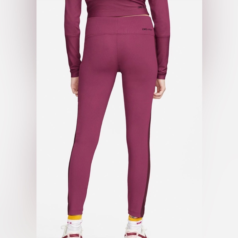 Nike Women's Burgundy and Pink Track Pants - Picture 5 of 8